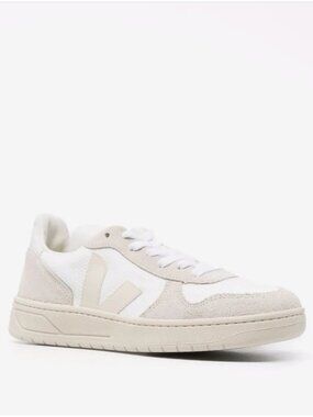 VEJA V-10 Mesh Low-top Sneakers in White/Natural/Pierre Sz EUR 42/US M 8.5